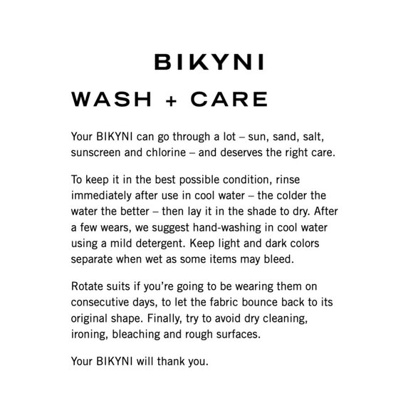 Made in USA BIKYNI brand The Crop (XS) + The String (M) 2pc Bikini Set - Black - Picture 11 of 14